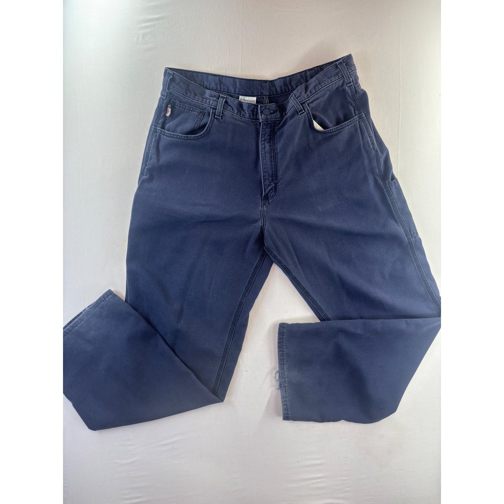 Carhartt FR Flame Resistant Navy Blue Carpenter Work Pants Men 35x32 CAT 2